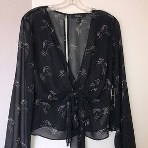 Sheer peplum style blouse!!